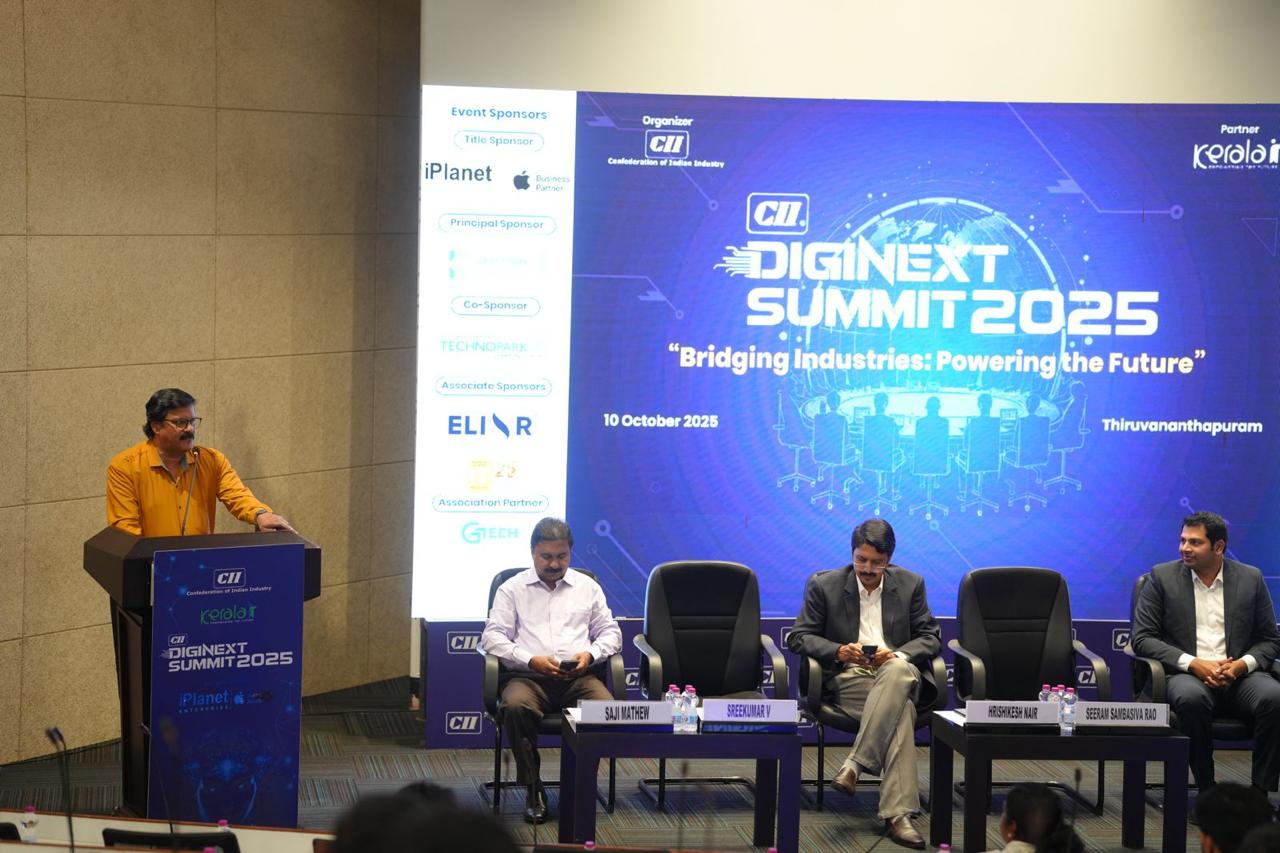 Mr. Sreekumar V, Secretary, GTech & Centre Head, TATA ELXSI, addressing the gathering.