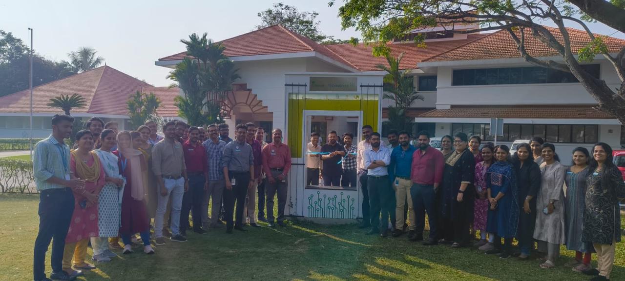 Col. Sanjeev Nair (Retd), CEO of Technopark, launched the algae-based air-purification and carbon-sequestration unit, marking a major stride in sustainable campus solutions