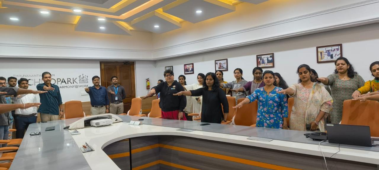 As part of National Voters’ Day, Technopark officials and employees took the Voter’s Pledge, reaffirming their commitment to democratic values