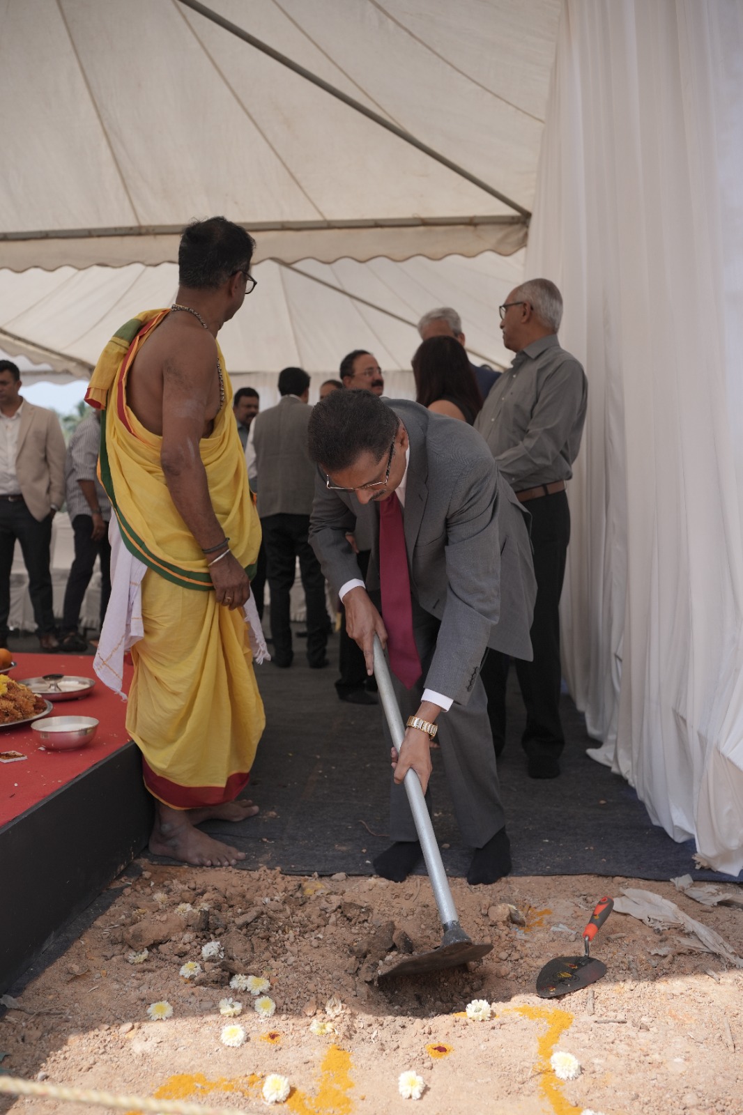 Shri Hrishikesh Nair, President of WTC, outlined Brigade Group’s roadmap for IT infrastructure development during the World Trade Center foundation ceremony at Technopark
