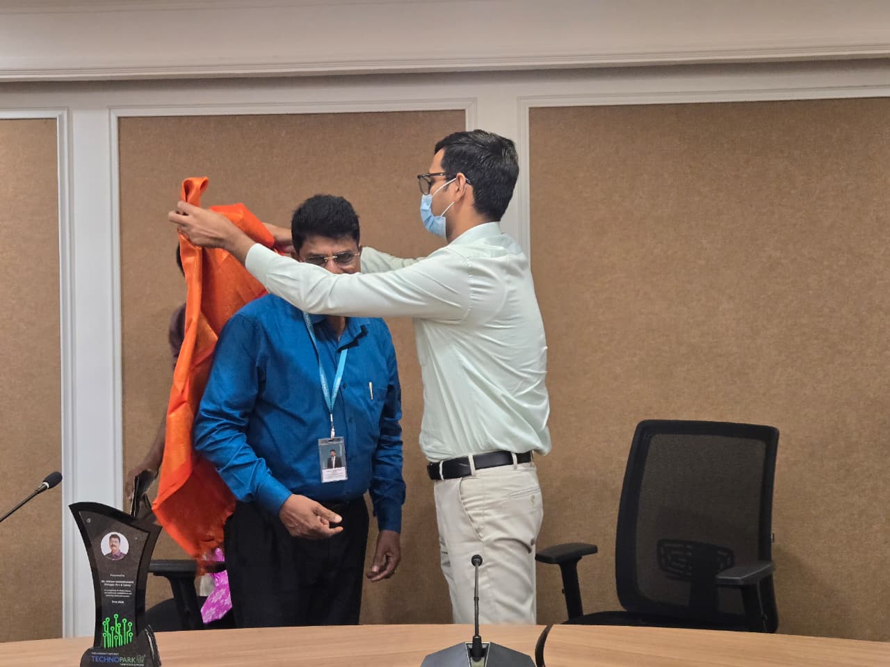 Honoring Mr. Madhu Janardhanan @ Technopark