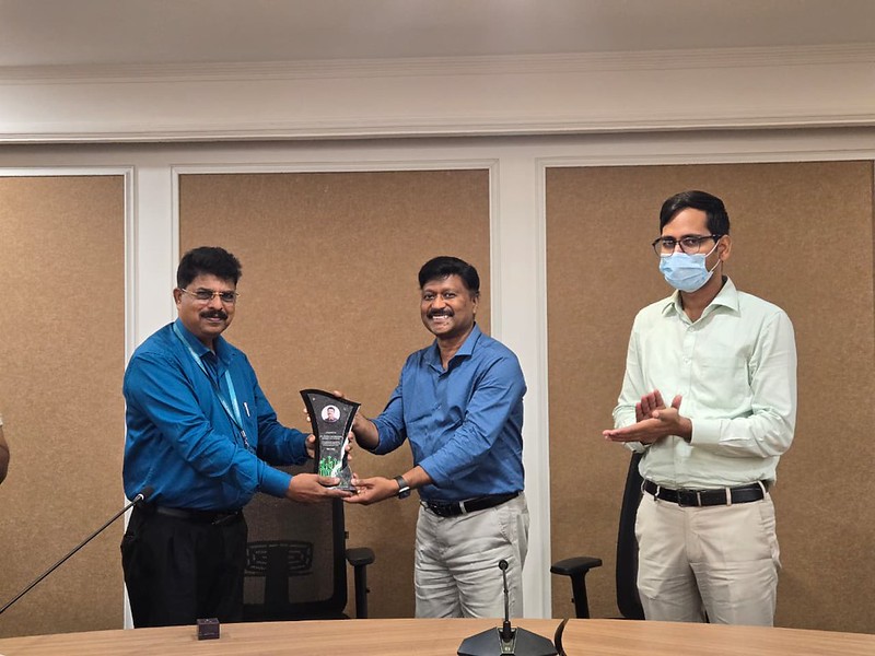 Mr. Madhu Janardhanan Recieving momento