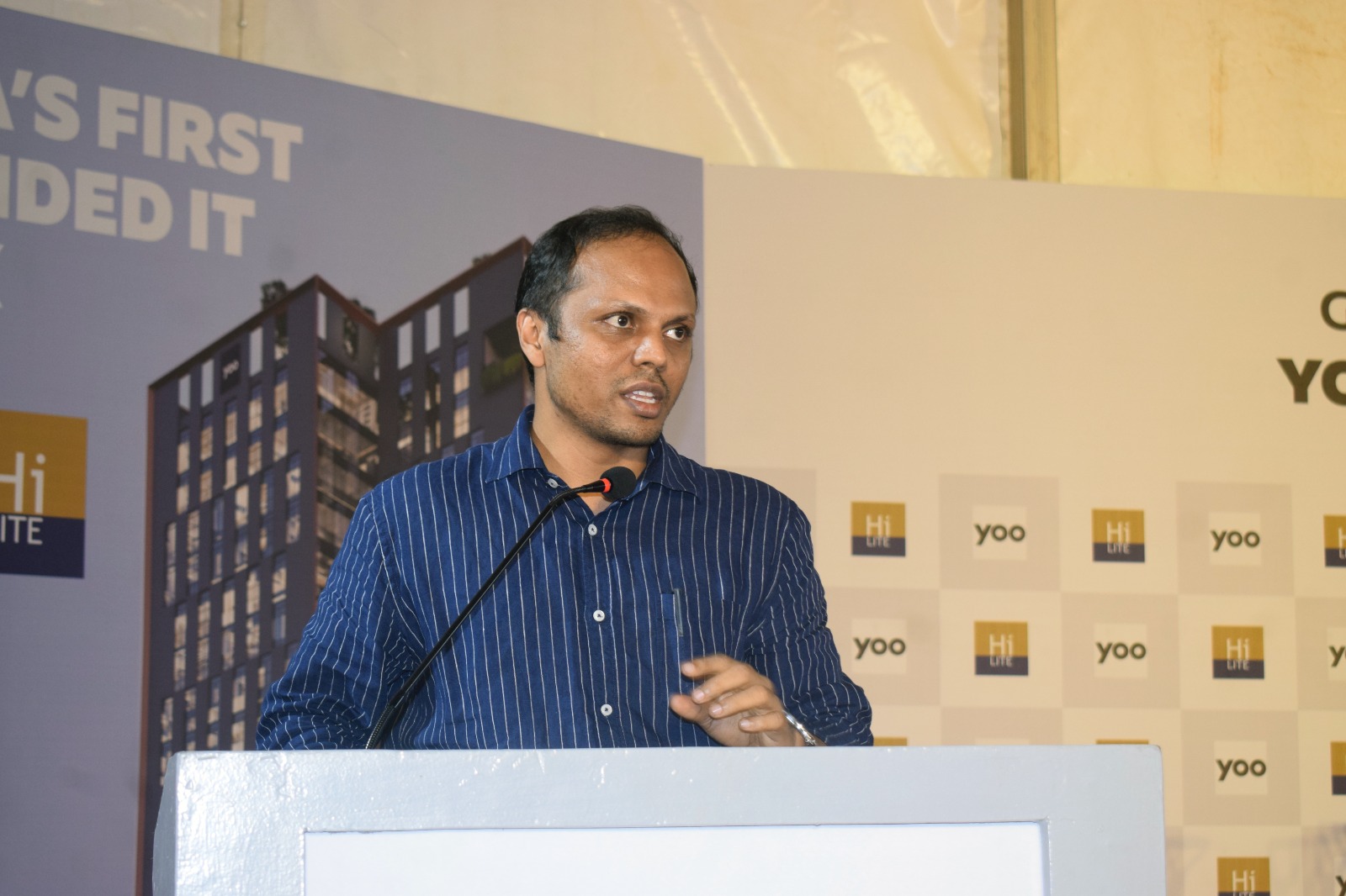 Shri. Seeram Sambasiva Rao IAS (Special secretary Department of Electronics & IT) addressing audience