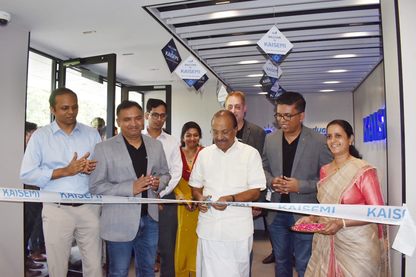 Hon'ble Minister Shri P. K. Kunhalikutty, inaugurates KaiSemi Control System's new facility at Technopark Phase I.