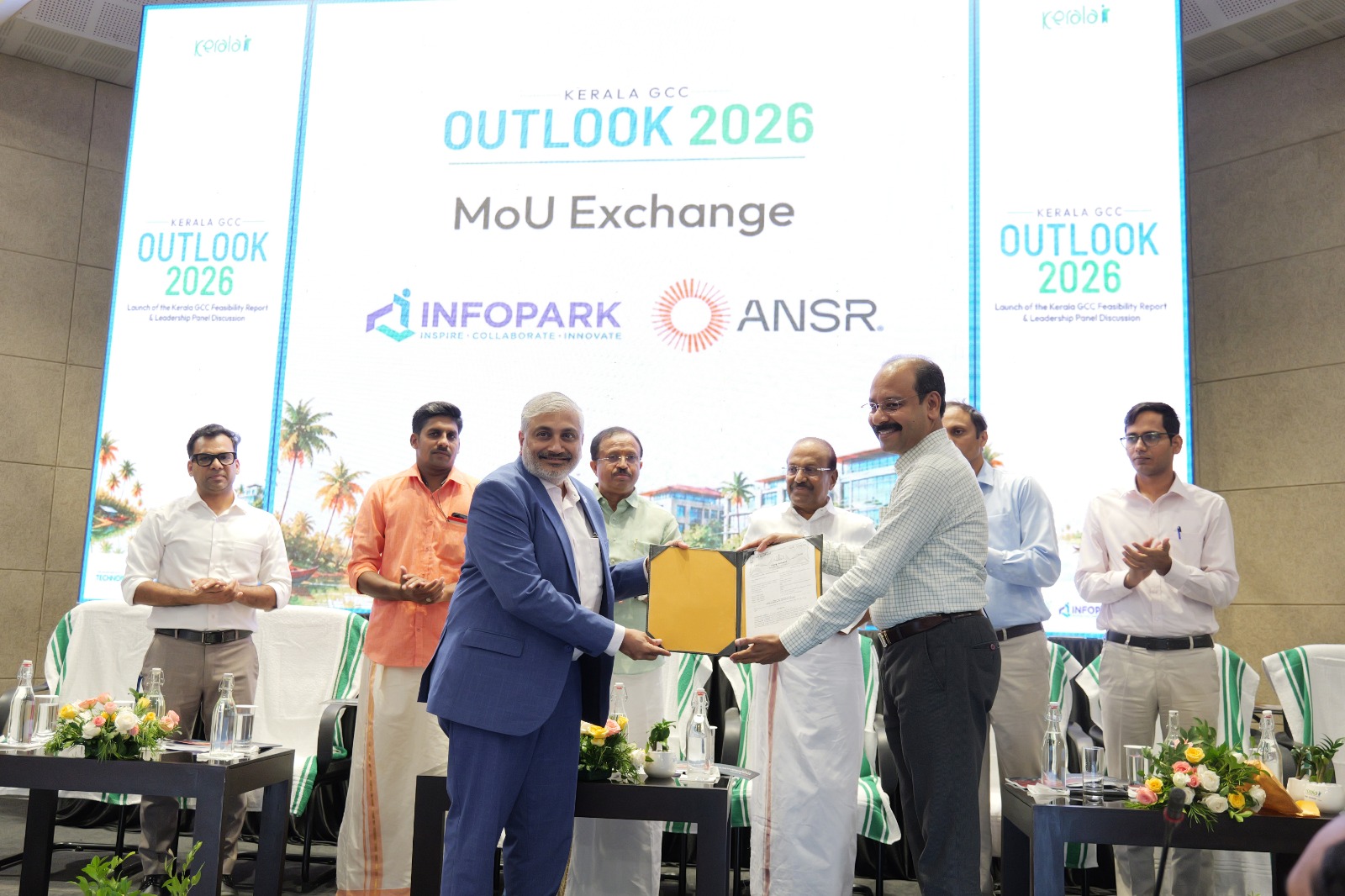 MoU exchange between Infoparks Kerala & ANSR